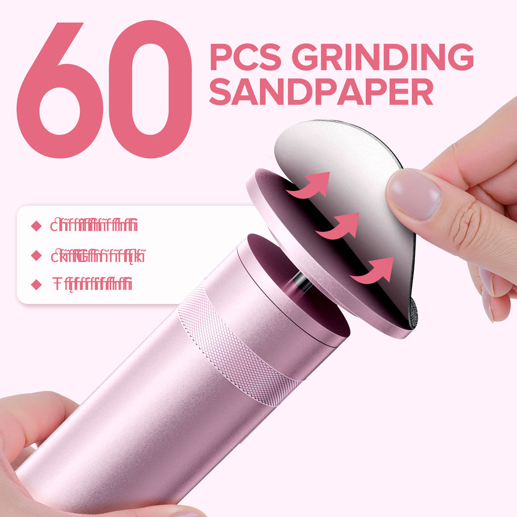 7D24HCARE Professional Electric Callus Remover for Feet - Stepless Speed, Aluminum Alloy Body