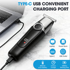 7D24HCARE 5-in-1 Pro Men's Grooming Kit - Cordless, Waterproof Electric Razor with LED Display