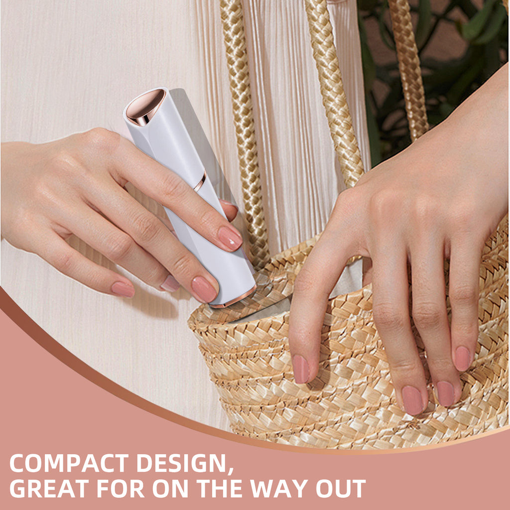 7D24HCARE Flawless Facial Hair Remover for Women - Rechargeable & Painless Lady Shaver with LED