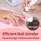7D24HCARE Cordless Professional Electric Nail File Set - 5-Speed Manicure & Pedicure Drill