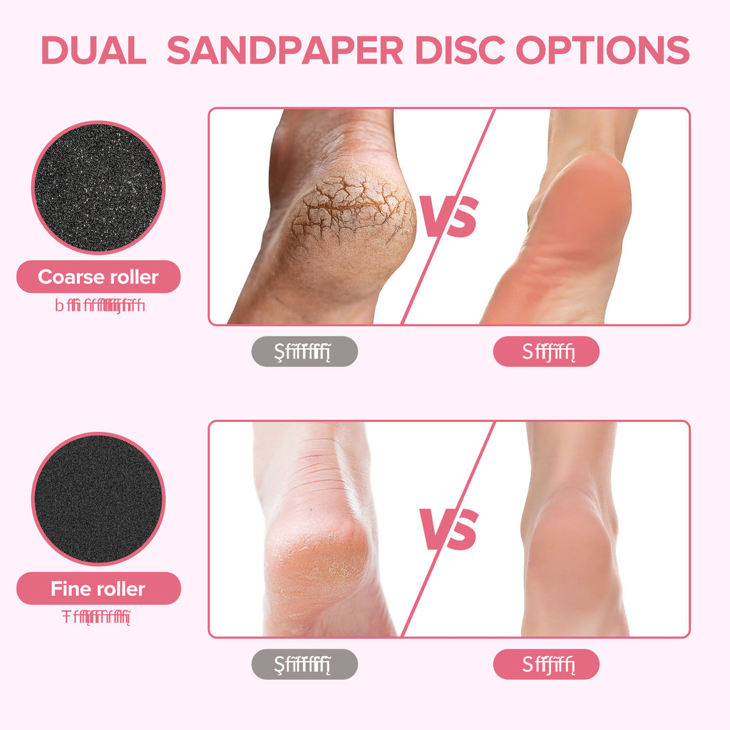 7D24HCARE Professional Electric Callus Remover for Feet - Stepless Speed, Aluminum Alloy Body