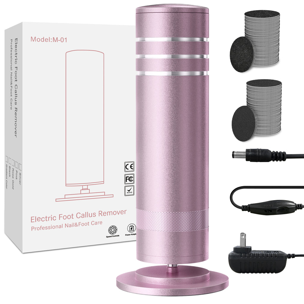 7D24HCARE Professional Electric Callus Remover for Feet - Stepless Speed, Aluminum Alloy Body